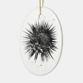 Zee Urchin Keramisch Ornament (Links)