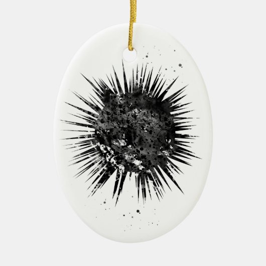 Zee Urchin Keramisch Ornament (Voorkant)