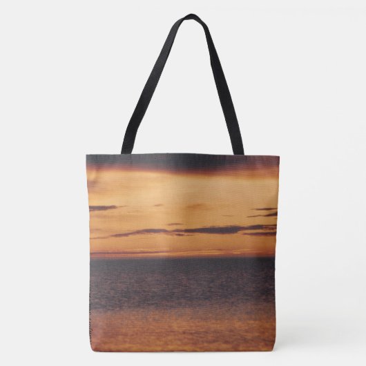 Zee van Beaufort Arctic Coast Oliktok Ocean Sunset Tote Bag (Voorkant)