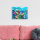 Zee van Blossom - Om Canvas Schilderij (Insitu (Woonkamer))