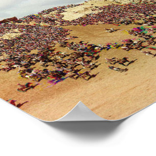 Zee van Camels - 1911  kleurenfotoPoster Poster