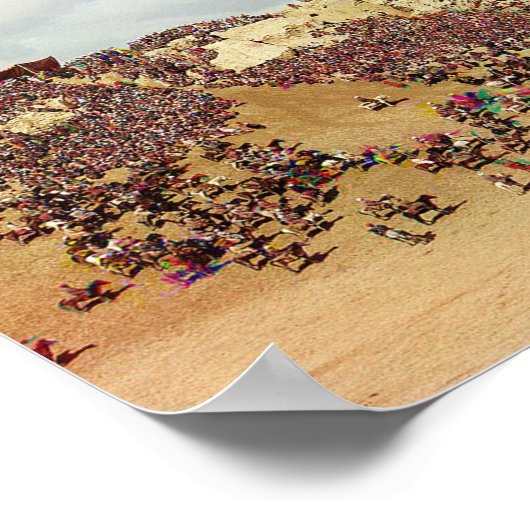 Zee van Camels - 1911  kleurenfotoPoster Poster (Hoek)