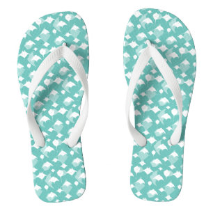 Zee van Cortez Flying Rays Aqua Blauw Wit Teenslippers