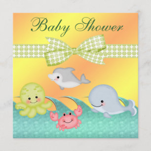 Zee van de Baby van de kaak Creëer Baby shower Kaart