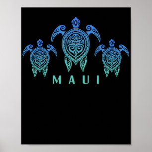 Zee van de Hawaiiaanse eilanden Turtle Souvenir M Poster