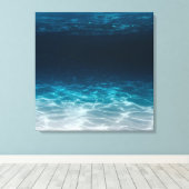 Zee van de oceaan onder het Zee Canvas Afdruk (Insitu (Houten vloer))