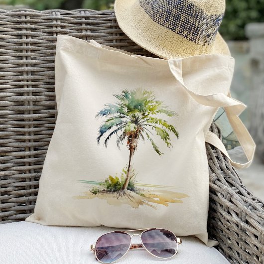 Zee van de palmboom Tropische zomer Tote Bag