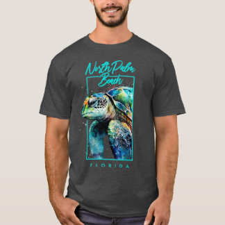 Zee van de Waterverf van de Noord-Palm T-shirt