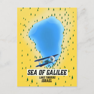 Zee van Galilee Israel kaart poster
