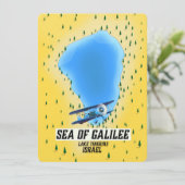 Zee van Galilee Israel kaart poster (Staand voorkant)