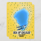 Zee van Galilee Israel kaart poster (Voorkant / Achterkant)