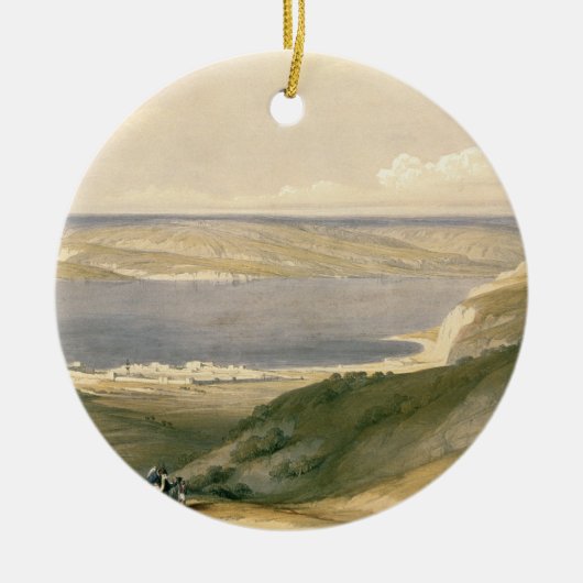 Zee van Galilee of Genezareth, naar Bash gericht Keramisch Ornament (Voorkant)