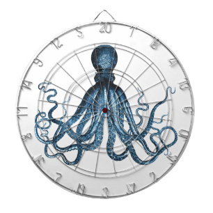 Zee van het kuststrand van de Octopus kraken Dartbord