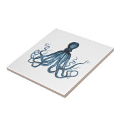 Zee van het kuststrand van de Octopus kraken Tegeltje (Zijkant)