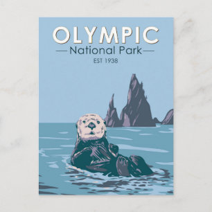Zee van het Olympisch Nationaal Park Otter  Briefkaart