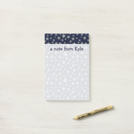 Zee van het tongpatroon | Jouw namen toevoegen Post-it® Notes (Op bureau)