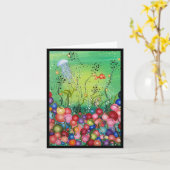 Zee van kleur- Opmerking Kaart, Blank Kaart (Gele Bloem)