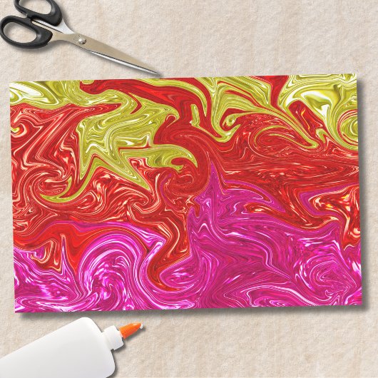 Zee van ontvlammende kleuren tissuepapier