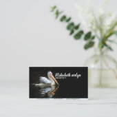 zee van pelikaanse vogels water visitekaartje (Staand voorkant)