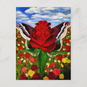 Zee van rozen door Lenny Clouds surrealistisch Briefkaart