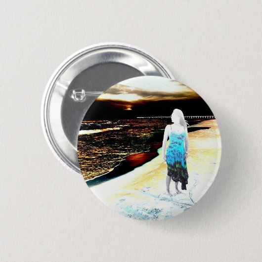 Zee van Rubies Ronde Button 5,7 Cm (Voorkant /achterkant)