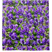 Zee van sereniteit: het prachtige Paarse panseveld Douchegordijn (Voorkant)