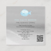 *~* Zee van visstrand dat tropisch ontdoet Vierkante Visitekaartje (Achterkant)