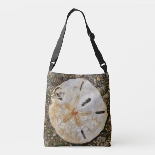 Zee van zanddollar onder water crossbody tas (Achterkant)