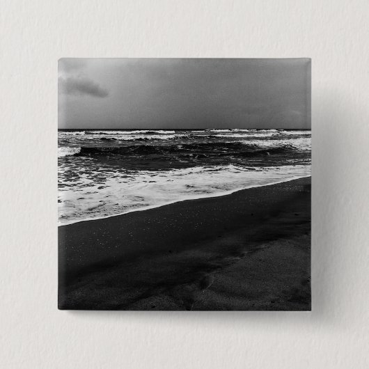zee vierkante button 5,1 cm (Voorkant)