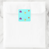 Zee Vierkante Sticker (Tas)