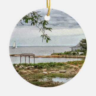 Zee View Beach Madison, Connecticut Ornament