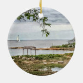 Zee View Beach Madison, Connecticut Ornament (Achterkant)