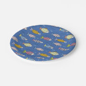 Zee vispartij papieren bordje (Gekanteld)