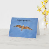 Zee Vogel Vliegen Hoge Stijgende Afstuderen Kaart (Gele Bloem)