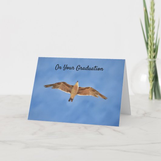 Zee Vogel Vliegen Hoge Stijgende Afstuderen Kaart (Voorkant)