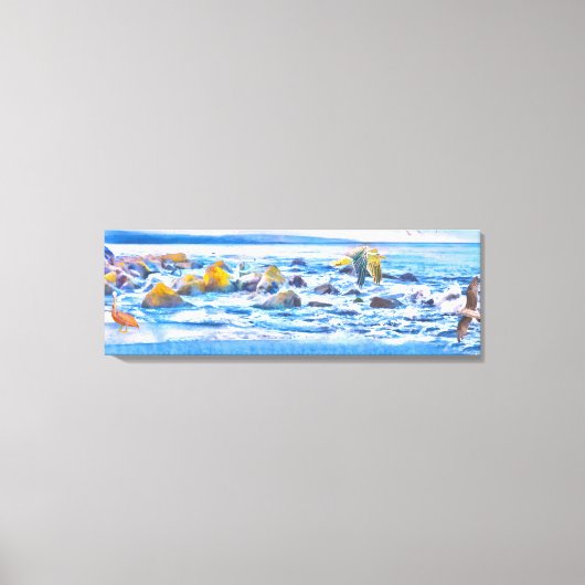 Zee vogeljacht afspeelterrein canvas afdruk (Voorkant)
