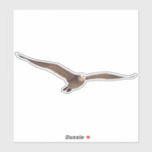 Zee Vogelmeeuw in Vlucht Uitgesneden Sticker (Vel)