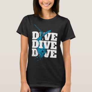 zee voor duik- en dieper duikend zeewater t-shirt