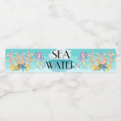 Zee Water Feest Labels Waterfles Etiket (Enkel label)
