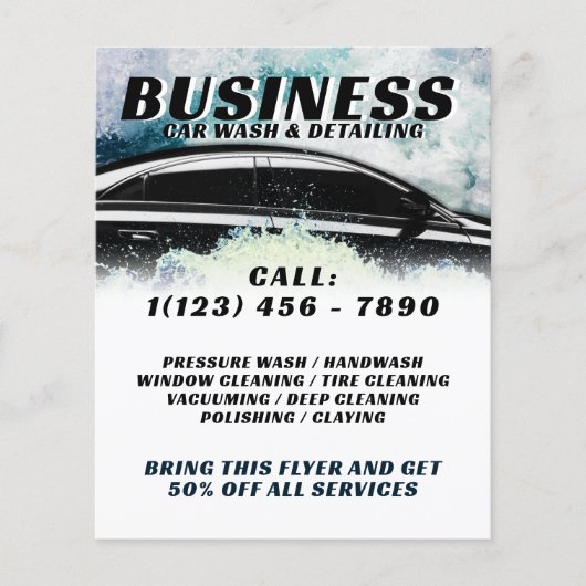 Zee waterspatauto flyer (Voorkant)