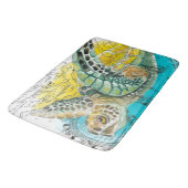 Zee  Waterverf Kaart wit Badmat (Gekanteld)