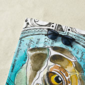 Zee Waterverf Kaart wit Strandlaken (In situ)