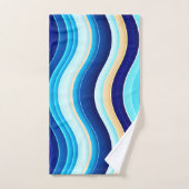 Zee Wave Zachte Waterverf Abstract Patroon Bad Handdoek (Handdoek)