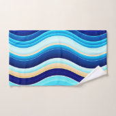 Zee Wave Zachte Waterverf Abstract Patroon Bad Handdoek (Handdoek)