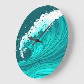 Zee Waves Clock Grote Klok (Hoek)