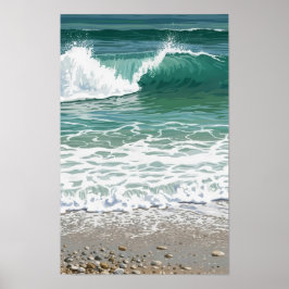 Zee Waves Wall Art Poster