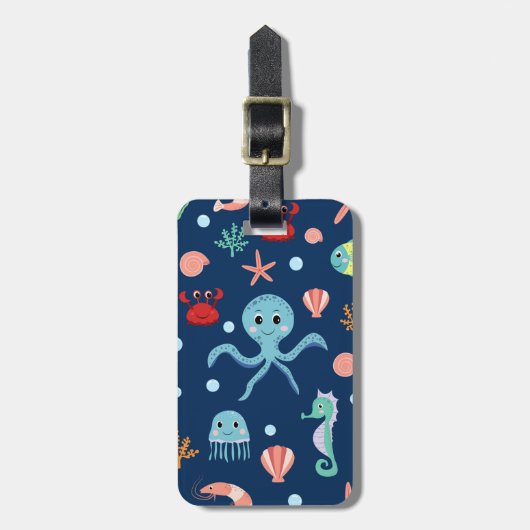 Zee wereld bagagelabel (Voorkant verticaal)