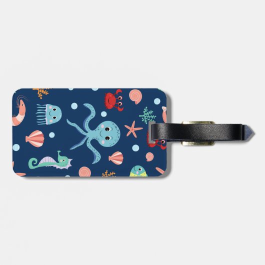 Zee wereld bagagelabel (Achterkant horizontaal)