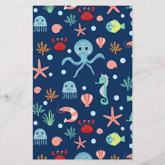 Zee wereld briefpapier (Voorkant)