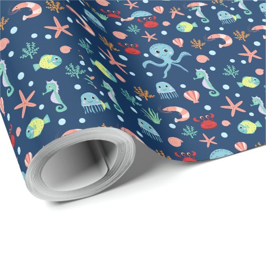 Zee wereld cadeaupapier (Rol Hoek)